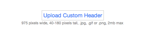 detail of custom header uploader