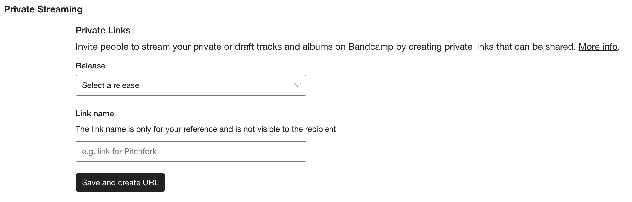 How does private streaming work? – Bandcamp Help Center